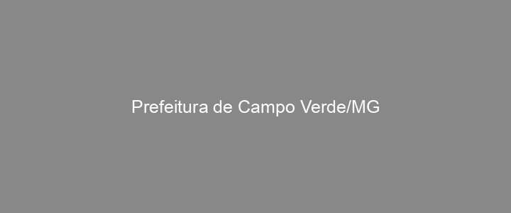 Provas Anteriores Prefeitura de Campo Verde/MG